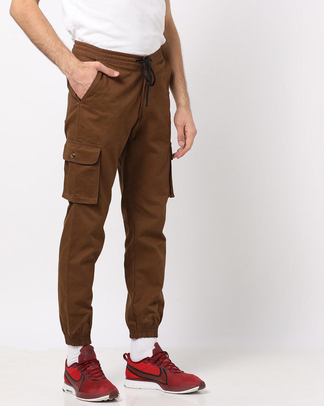 brown joggers