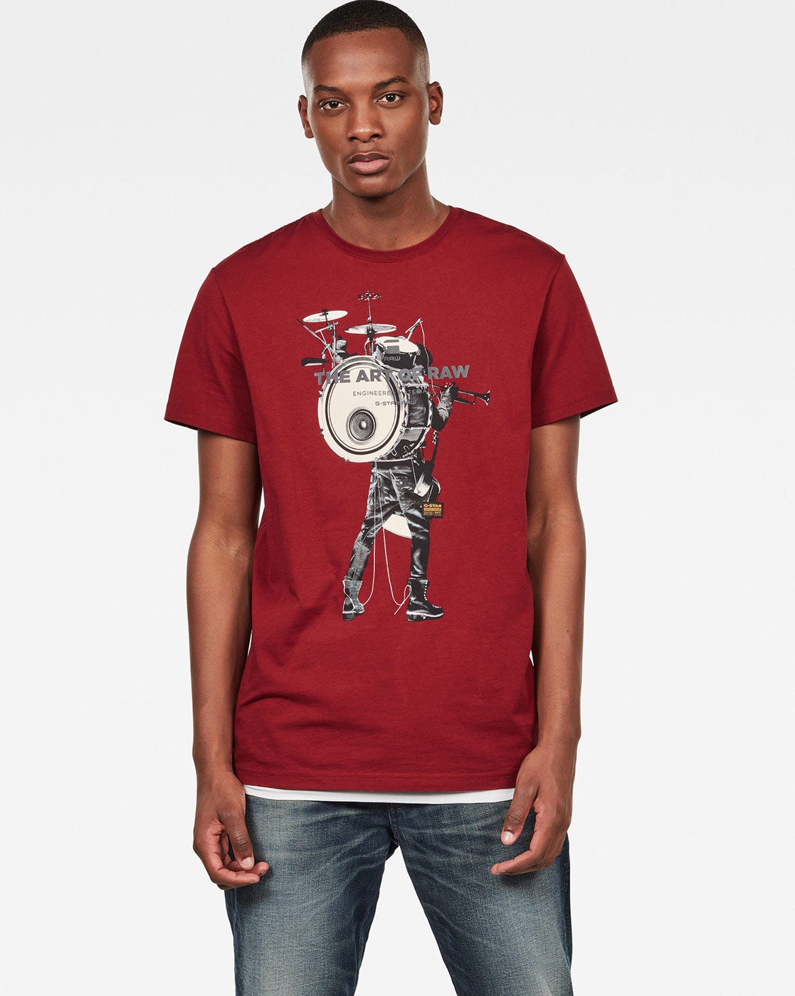 G star raw on sale red t shirt