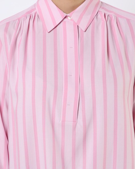 Striped Shirt with Buttoned Cuffs