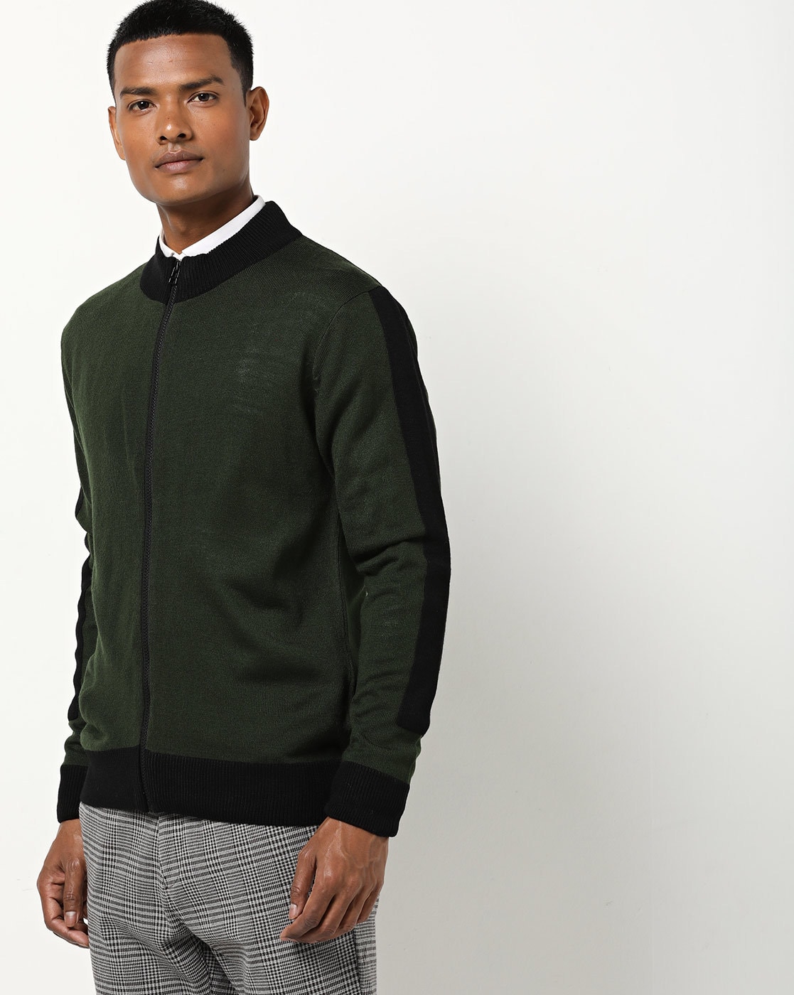 sweater with front zipper