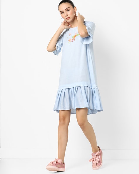 Dropped waist 2024 shift dress