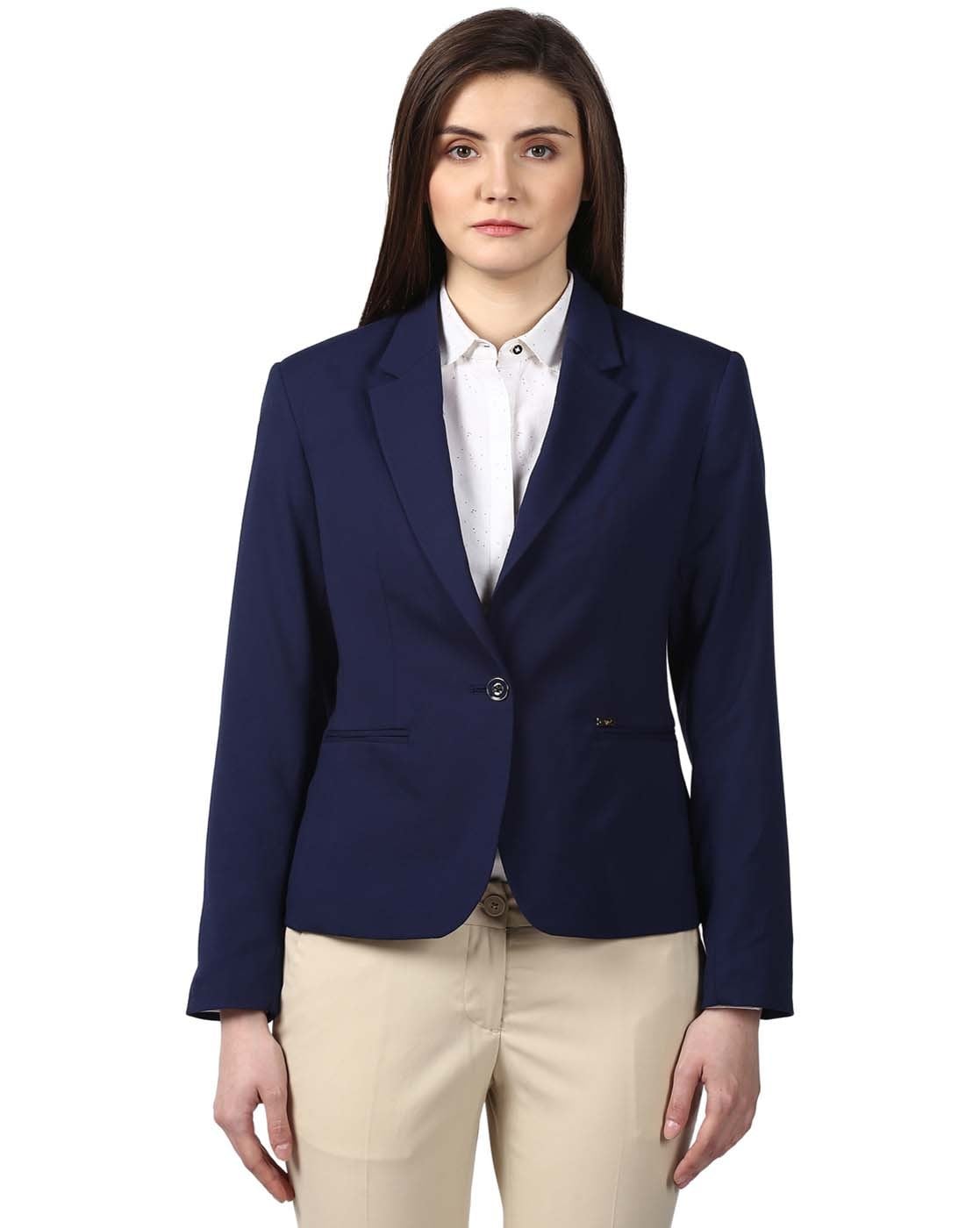 Buy Dark Blue Blazers & Waistcoats for Women by Park Avenue Women Online |  