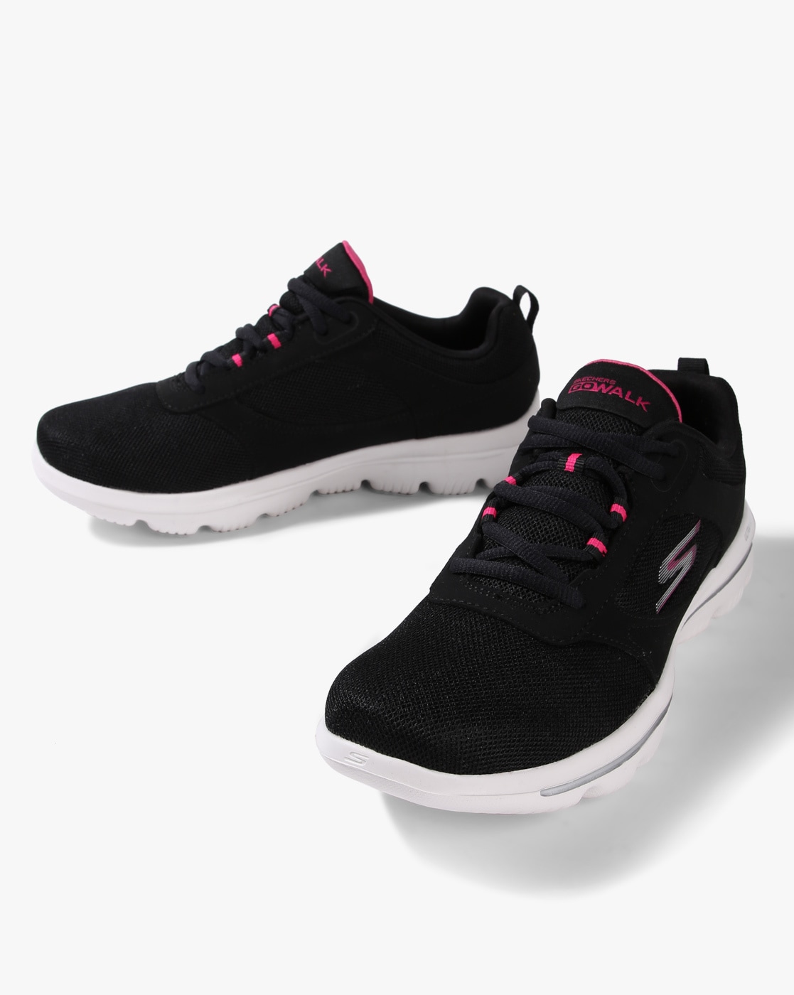 skechers black running shoes