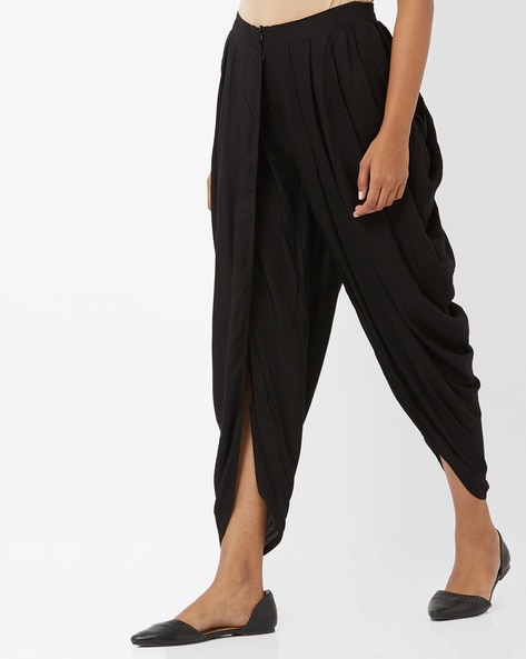 Mid-Rise Cropped Dhoti Pants