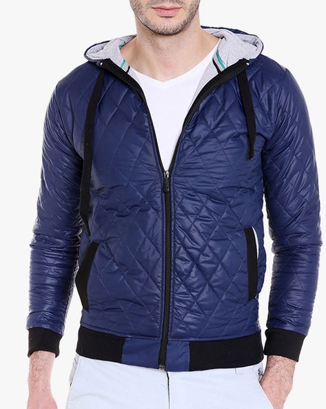 campus sutra hooded quilted jacket