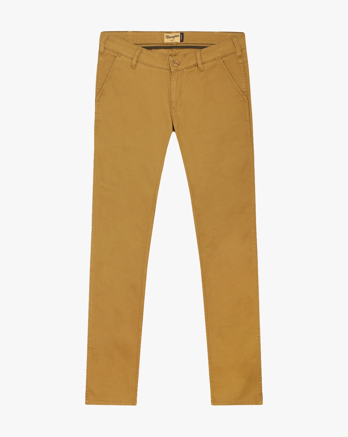 Buy Wrangler Khaki Cotton Trousers from top Brands at Best Prices Online in  India  Tata CLiQ