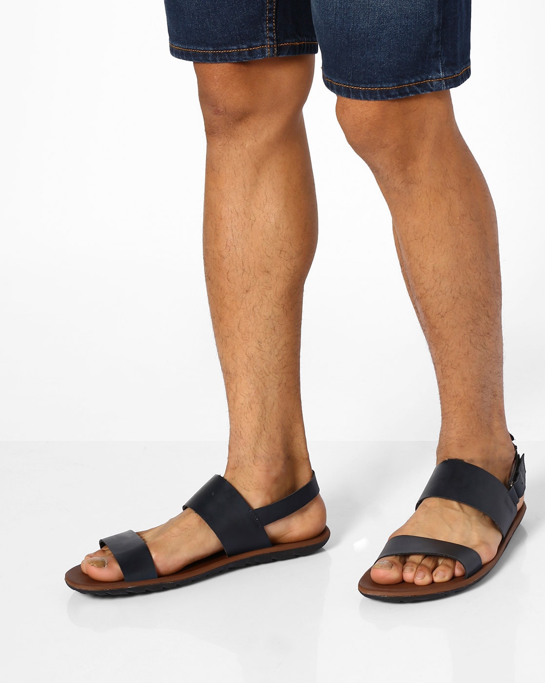 navy casual sandals