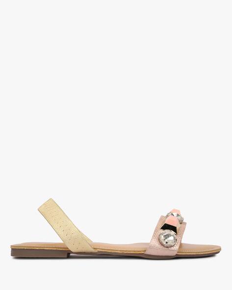 baby pink flat sandals