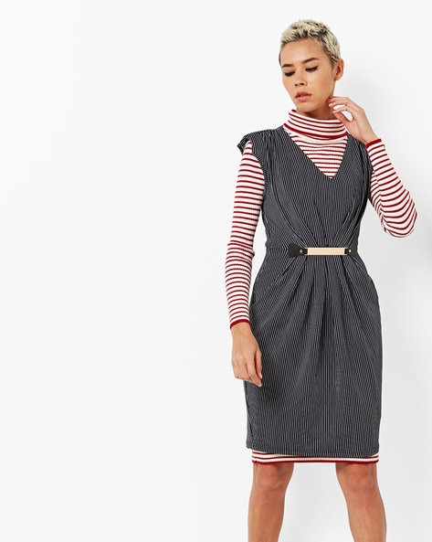 oasis dogtooth shift dress