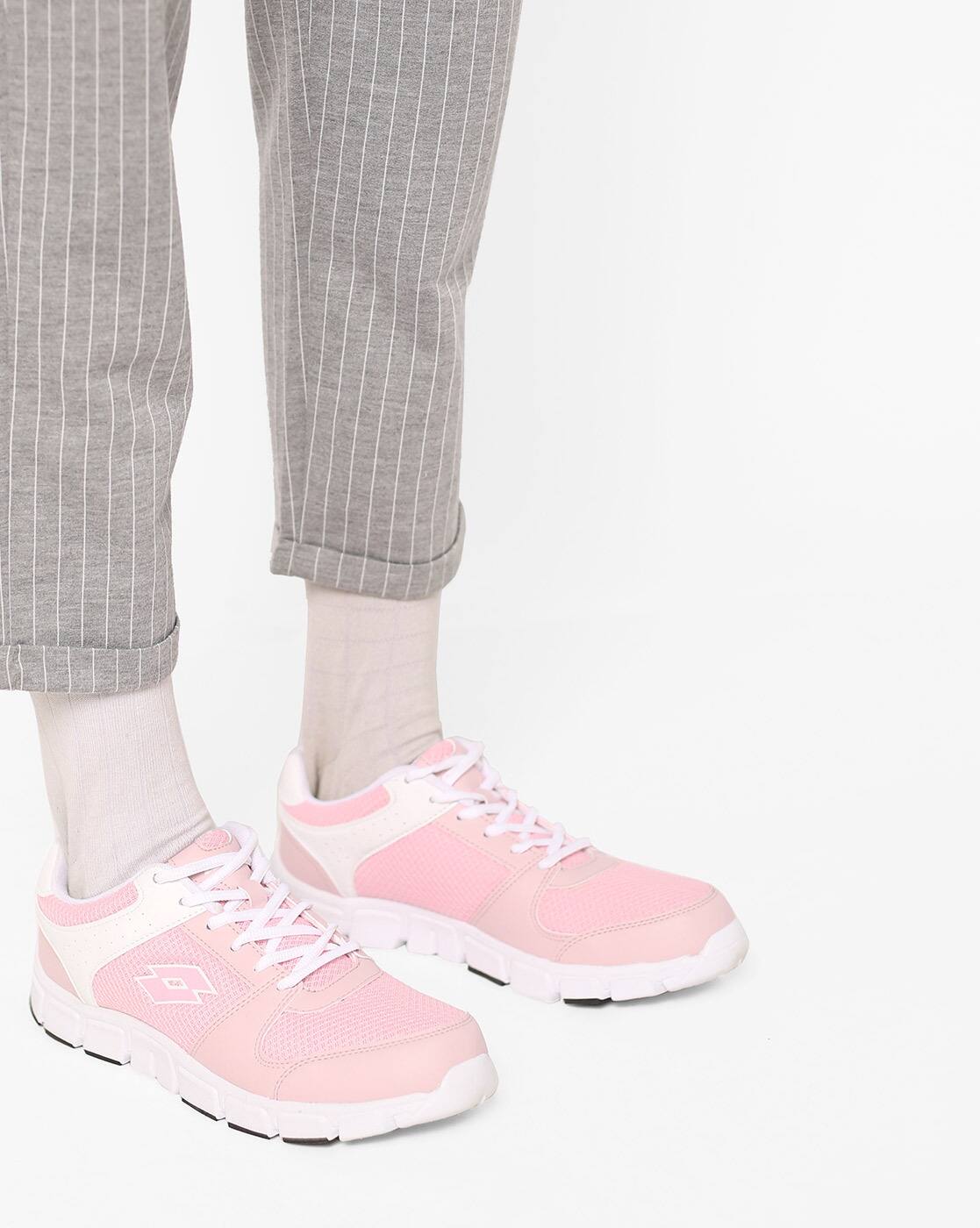 light pink athletic shoes