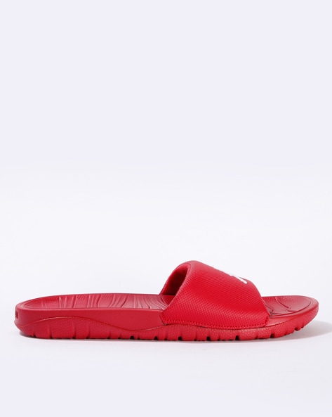 red jordan flip flops