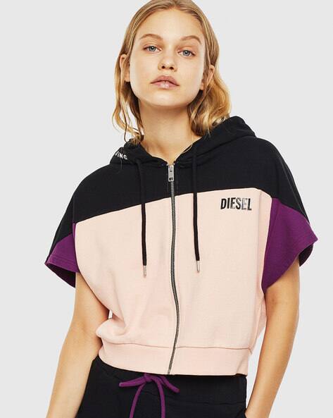 Colourblock Zip-Front Hoodie
