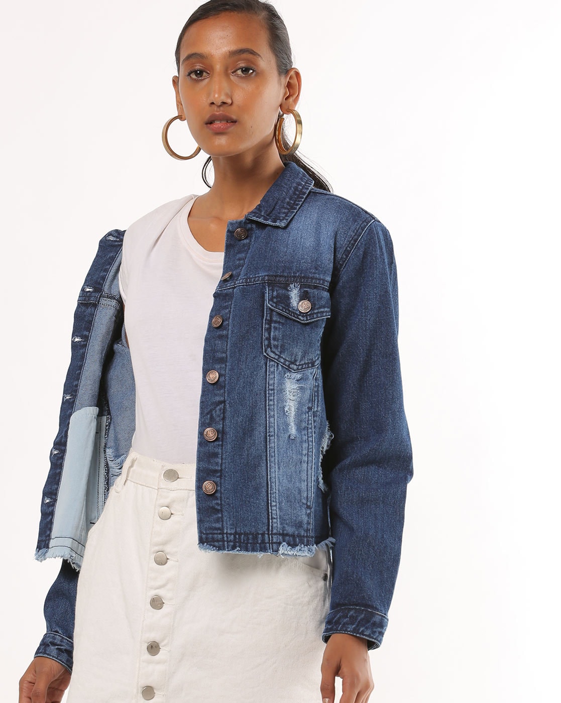 discount 69% Navy Blue S Easy Wear jacket WOMEN FASHION Jackets Jacket Jean 