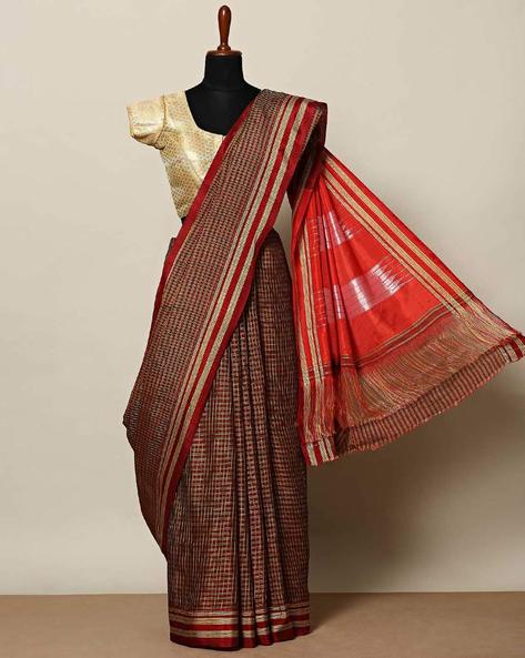 Black Patteda Anchu Saree – The Loom Store