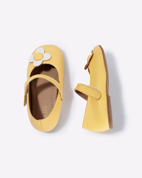 Yellow mary jane discount shoes