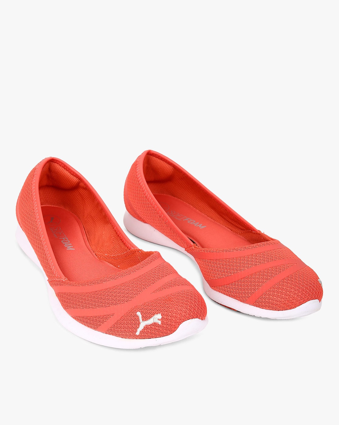 Buy Coral Red Flat Shoes for Women by 