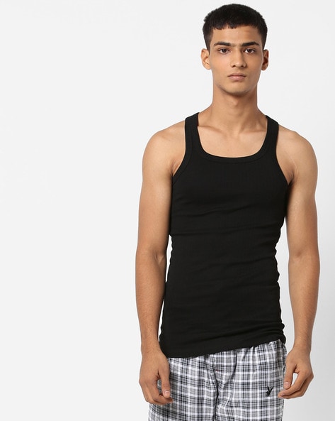 Men's Black Colour Sleeveless vest - Black Banyan(Sando vest) for Men' –  ValueBox