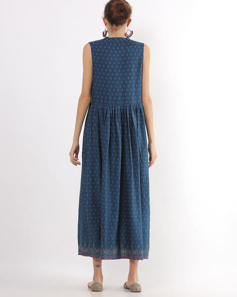 Printed Gown Dress with Tie-Up (Image - 2)
