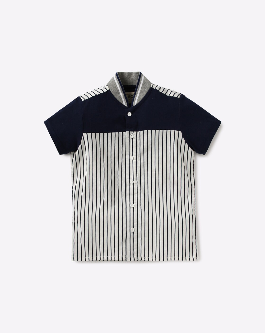 Striped Baseball Jersey - Navy