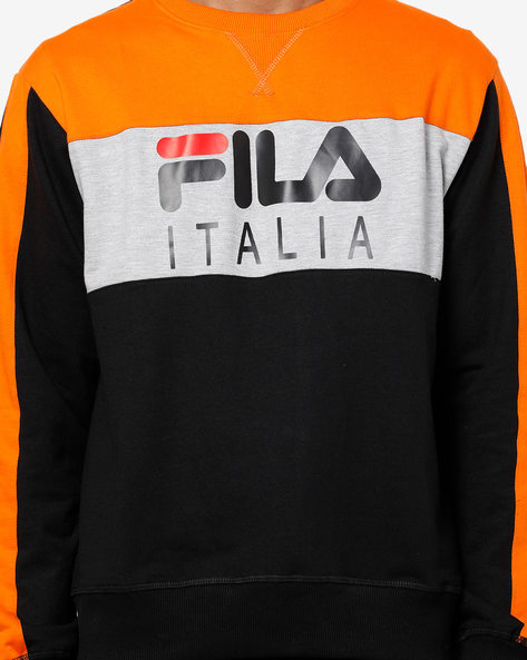 Orange cheap fila sweatshirt