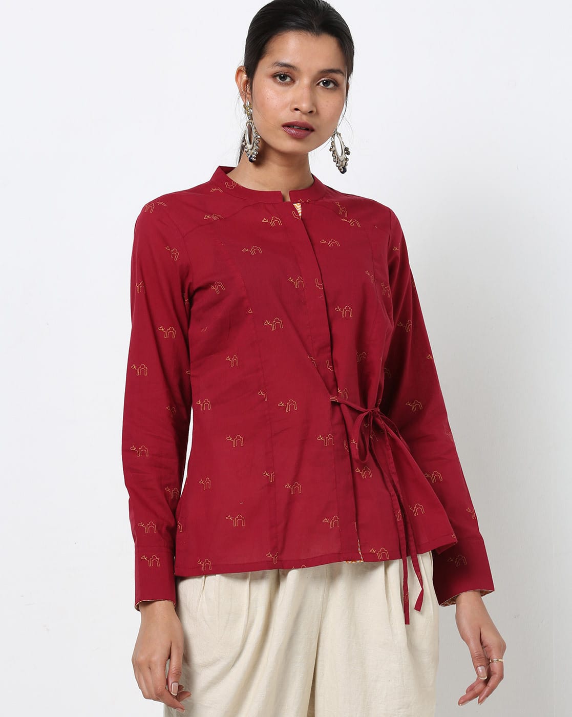 formal wrap top