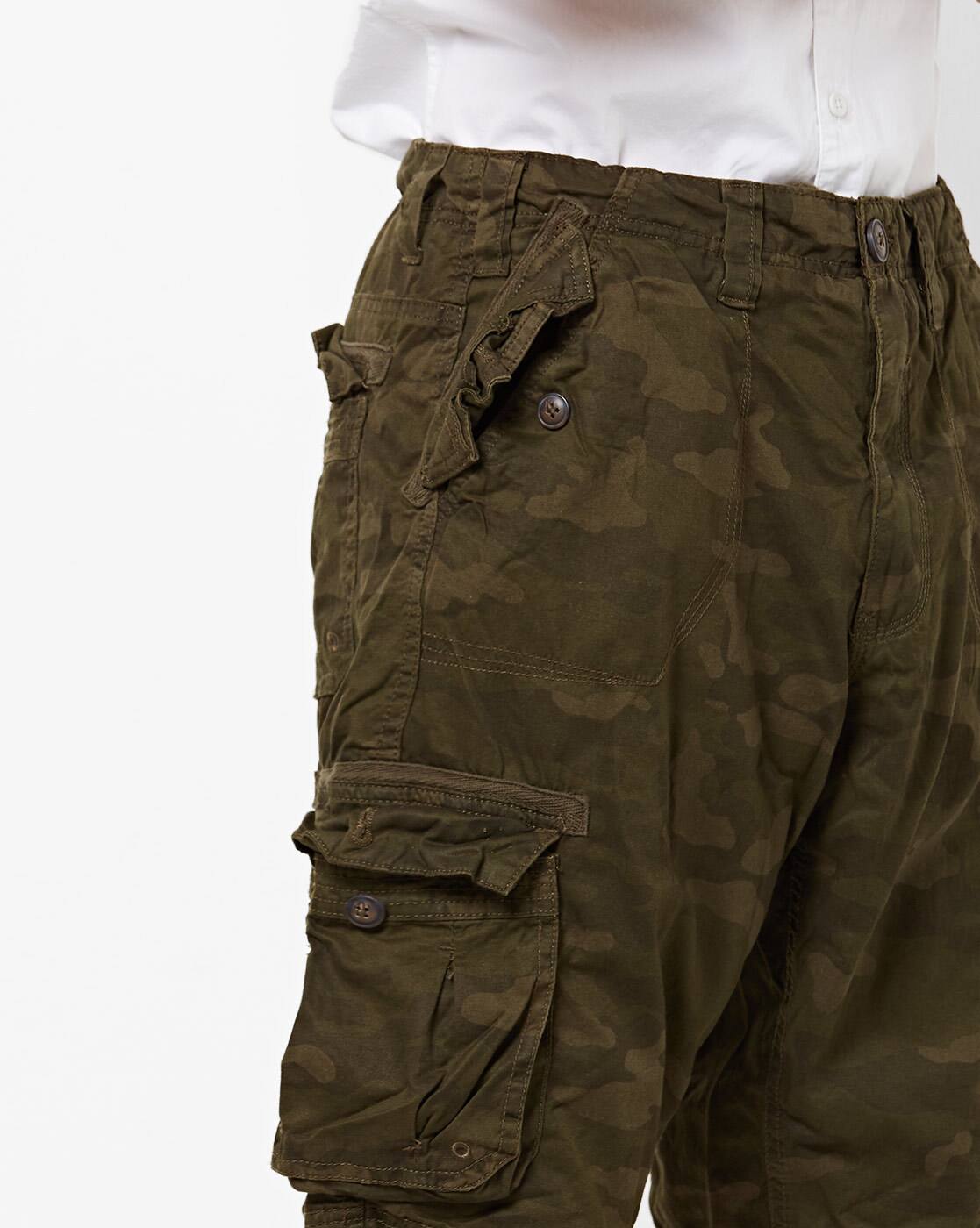 Buy Olive Shorts 3/4ths for Men by BRAVE SOUL Online