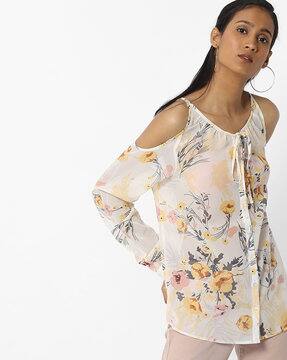 Buy Off-White Tops for Women by DNMX Online