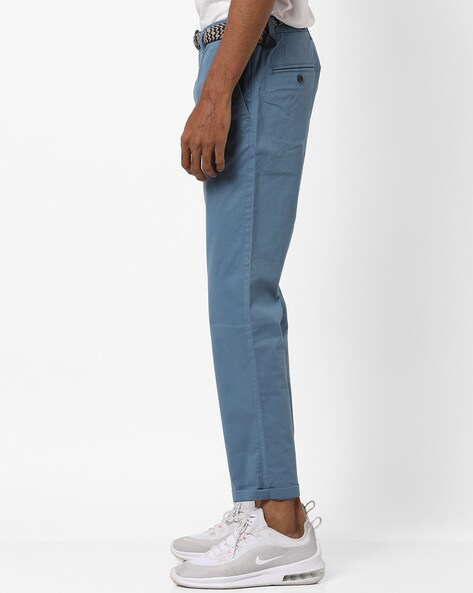 Buy Blue Trousers & Pants for Men by NETPLAY Online