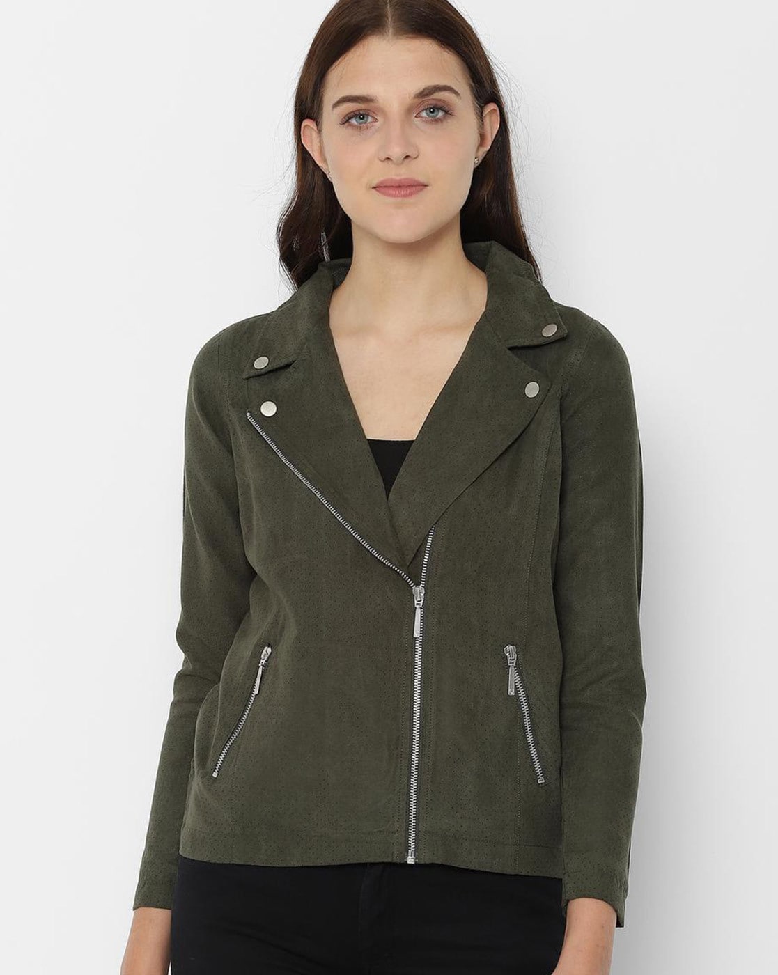 Buy Olive Green Jackets Coats for Women by ALLEN SOLLY Online Ajio