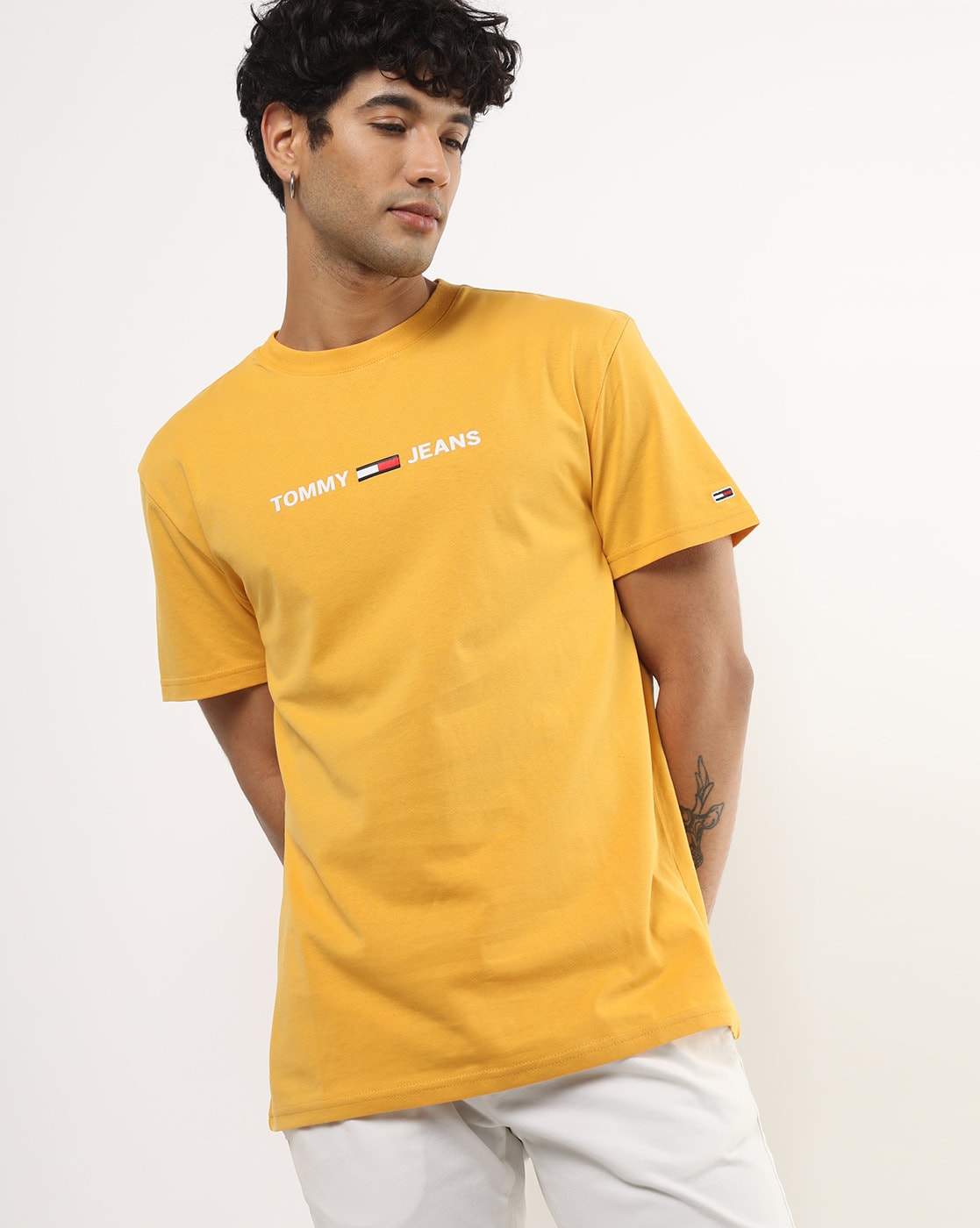 tommy hilfiger yellow tee