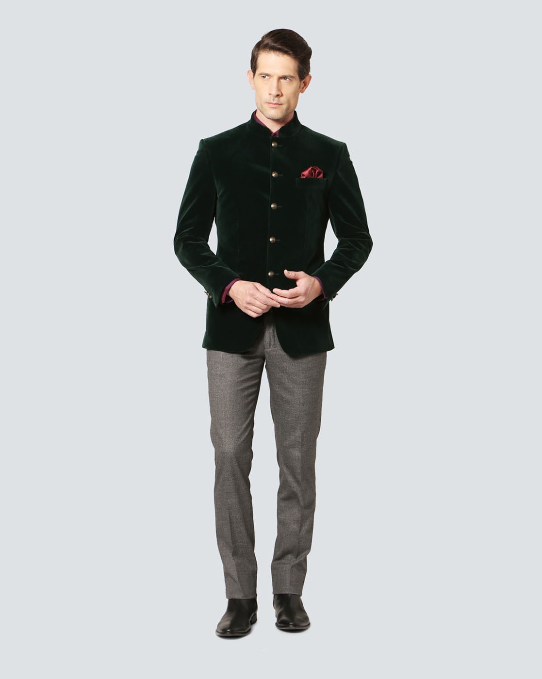 Buy LOUIS PHILIPPE Checks Polyester blend Regular Fit Men's Work Wear Suit  | Shoppers Stop