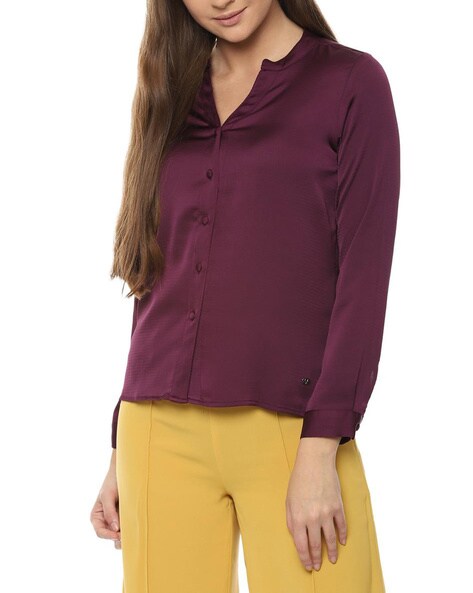 allen solly purple shirt