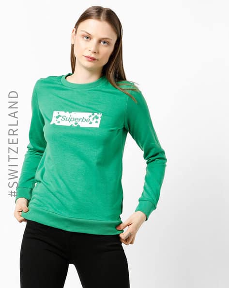 Sweatshirt Tally Weijl Strickpullover Typographic Print Knitted