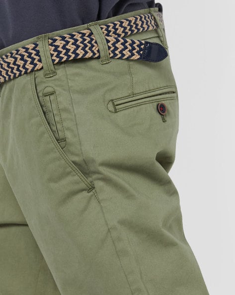 Buy Green Trousers & Pants for Men by NETPLAY Online