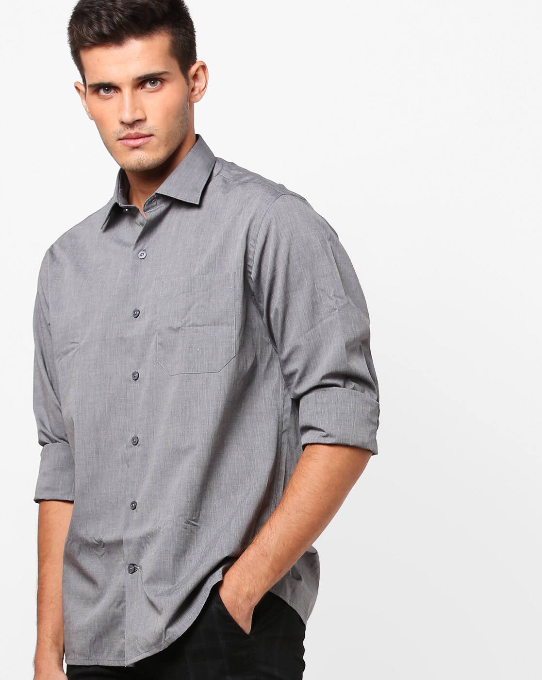 Buy Grey Shirts for Men by JOHN PLAYERS 