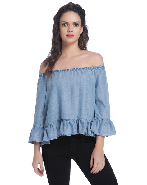 Buy Blue Tops for Women by ONLY Online