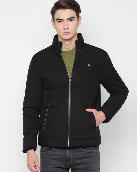 Buy Van Heusen Black Solid Jacket For Men online