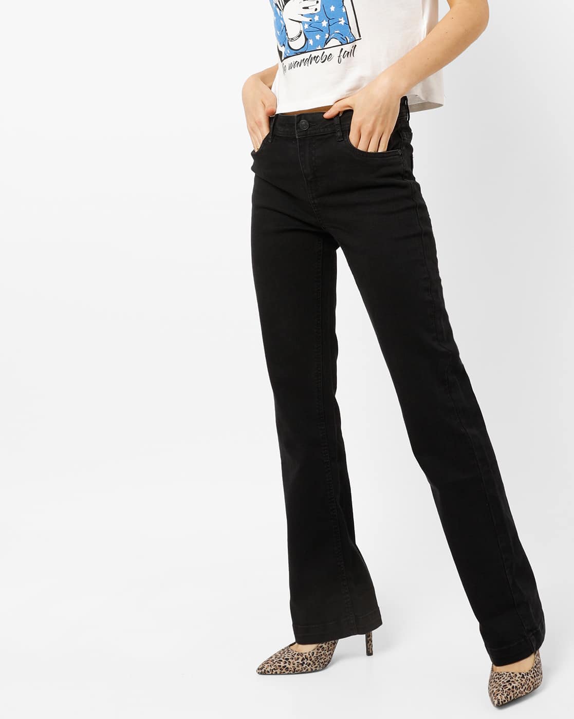Ajio bootcut jeans Clearance