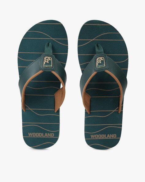 woodland flip flops
