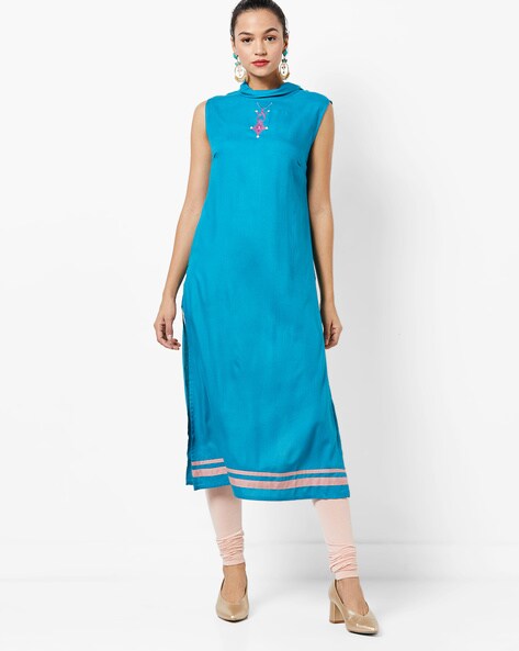 high neck kurti