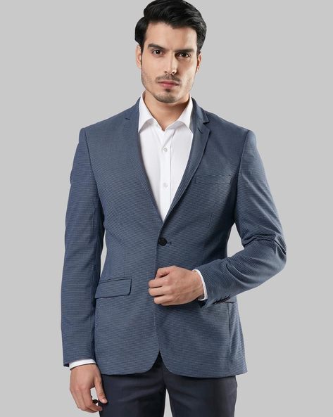 Raymond Solid Double Breasted Formal Men Blazer (Grey), 60% OFF