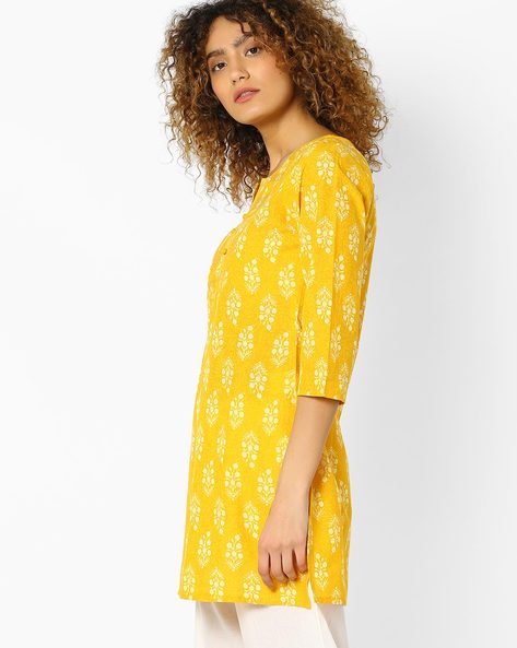 Yellow Long Ethnic Kurti in Hyderabad at best price by Reliance Trends   Justdial