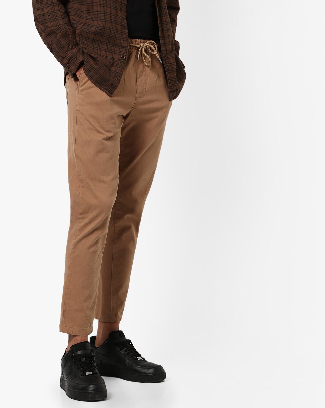 Buy Khaki Trousers & Pants for Men by AJIO Online