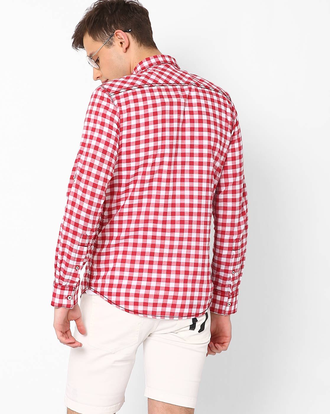 red white shirt mens