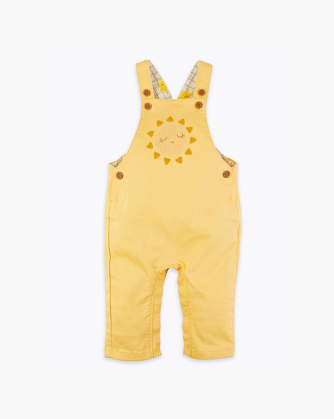 yellow dungarees