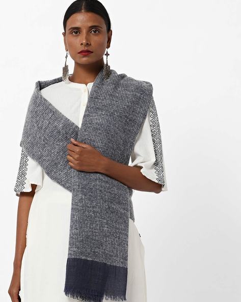 Woollen Stole with Dobby Weave Price in India