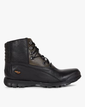 woodland Panelled High-Top Leather Shoes-picture-46