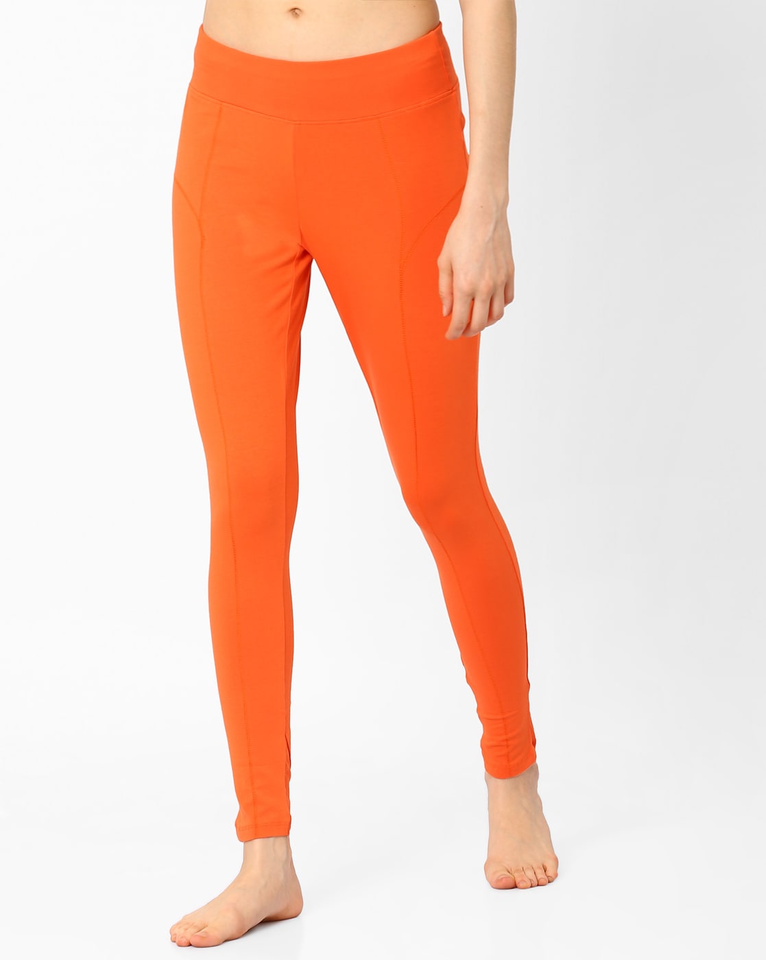 Buy Dollar Missy Women Orange Solid Churidar Leggings - Leggings for Women  7418020 | Myntra