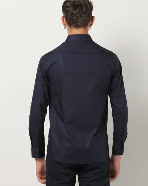 Textured Shirt with Patch Pocket (Image - 1)