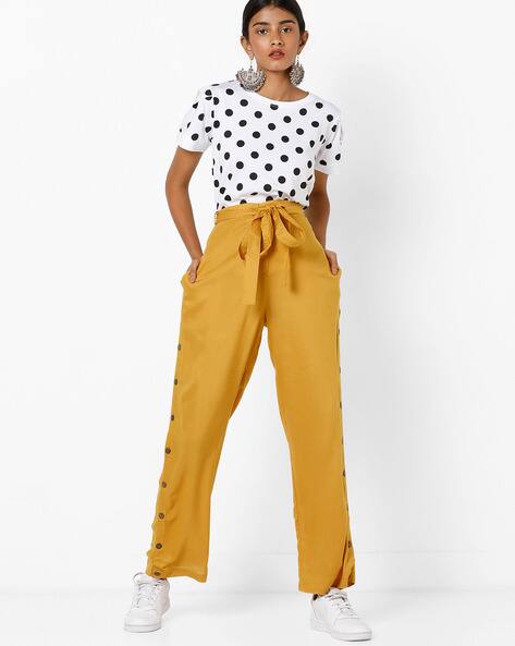 Buy Mustard Yellow Trousers \u0026 Pants for 